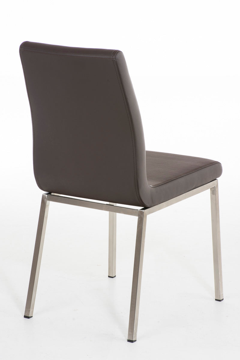 TPFLiving Esszimmerstuhl Colle Kunstleder Gestell Edelstahl gebürstet TPFLiving Esszimmerstuhl Colle Kunstleder Gestell Edelstahl gebürstet
