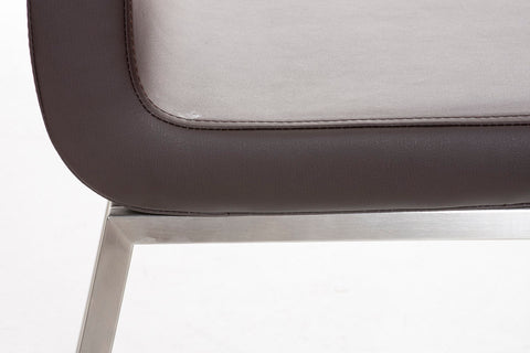 TPFLiving Esszimmerstuhl Colle Kunstleder Gestell Edelstahl gebürstet TPFLiving Esszimmerstuhl Colle Kunstleder Gestell Edelstahl gebürstet