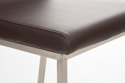 TPFLiving Esszimmerstuhl Colle Kunstleder Gestell Edelstahl gebürstet TPFLiving Esszimmerstuhl Colle Kunstleder Gestell Edelstahl gebürstet