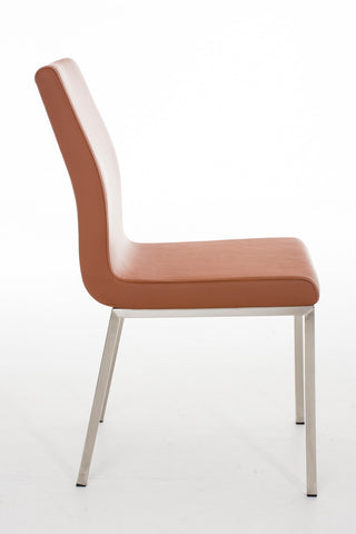 TPFLiving Esszimmerstuhl Colle Kunstleder Gestell Edelstahl gebürstet TPFLiving Esszimmerstuhl Colle Kunstleder Gestell Edelstahl gebürstet