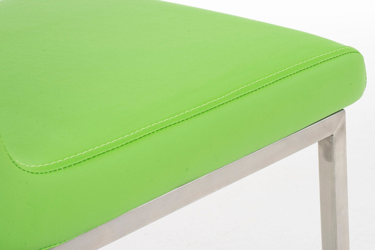 TPFLiving Esszimmerstuhl Colle Kunstleder Gestell Edelstahl gebürstet TPFLiving Esszimmerstuhl Colle Kunstleder Gestell Edelstahl gebürstet