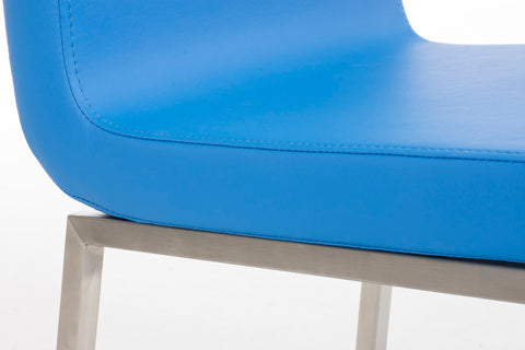 TPFLiving Esszimmerstuhl Colle Kunstleder Gestell Edelstahl gebürstet TPFLiving Esszimmerstuhl Colle Kunstleder Gestell Edelstahl gebürstet