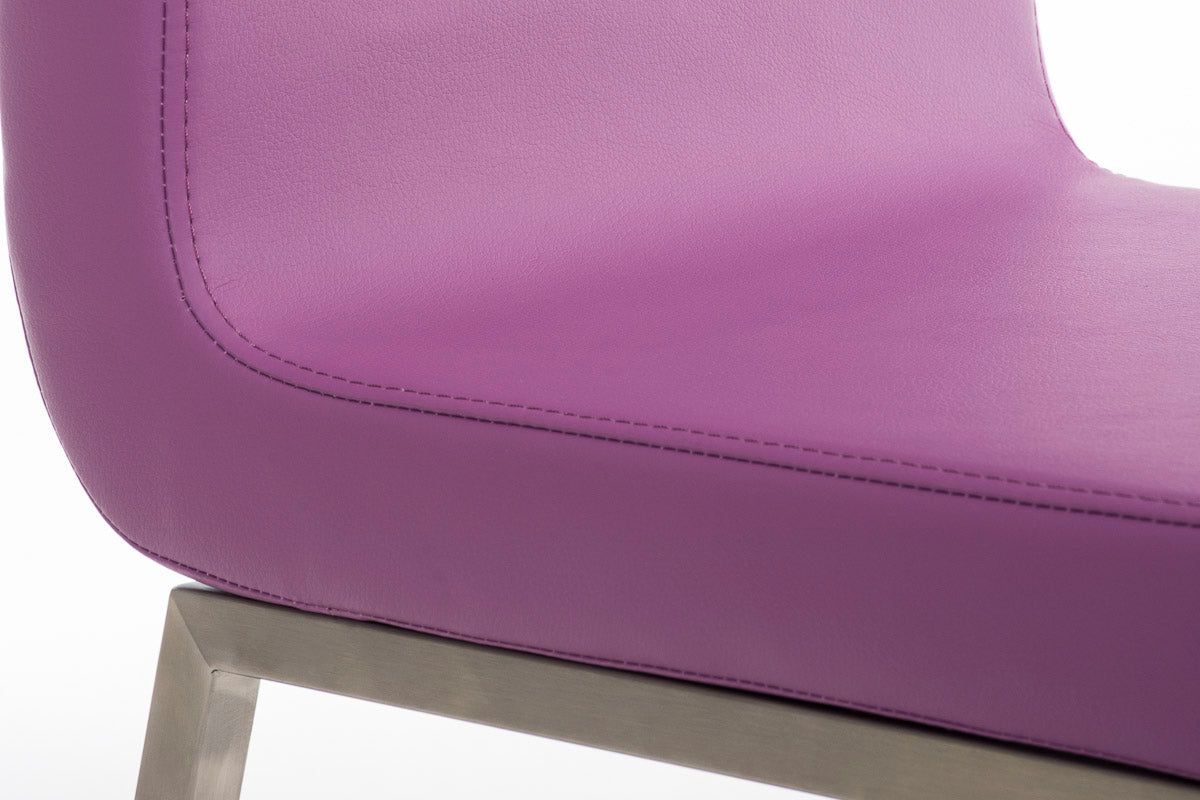 TPFLiving Esszimmerstuhl Colle Kunstleder Gestell Edelstahl gebürstet TPFLiving Esszimmerstuhl Colle Kunstleder Gestell Edelstahl gebürstet