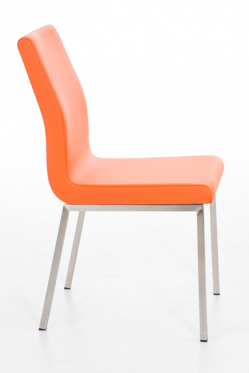 TPFLiving Esszimmerstuhl Colle Kunstleder Gestell Edelstahl gebürstet TPFLiving Esszimmerstuhl Colle Kunstleder Gestell Edelstahl gebürstet