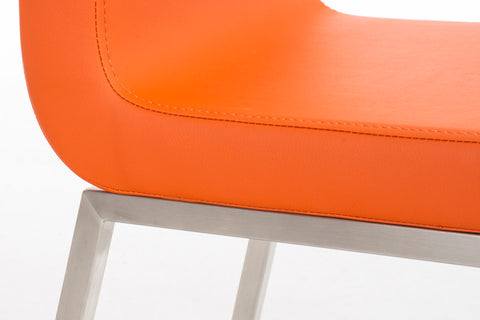 TPFLiving Esszimmerstuhl Colle Kunstleder Gestell Edelstahl gebürstet TPFLiving Esszimmerstuhl Colle Kunstleder Gestell Edelstahl gebürstet