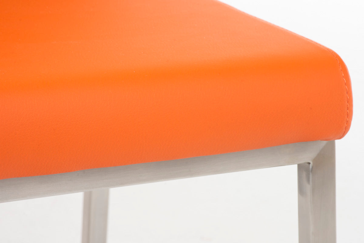 TPFLiving Esszimmerstuhl Colle Kunstleder Gestell Edelstahl gebürstet TPFLiving Esszimmerstuhl Colle Kunstleder Gestell Edelstahl gebürstet