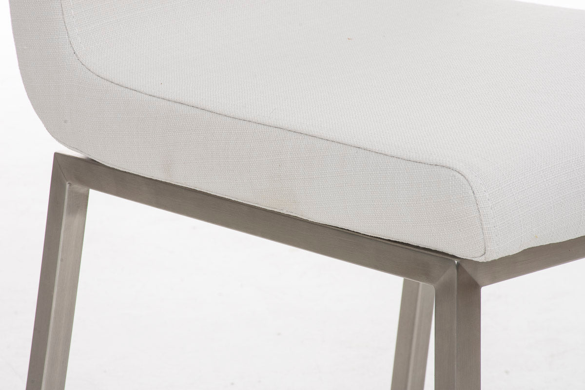 TPFLiving Esszimmerstuhl Colle Stoff Gestell Edelstahl gebürstet TPFLiving Esszimmerstuhl Colle Stoff Gestell Edelstahl gebürstet