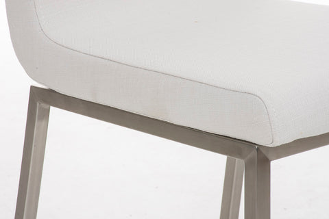 TPFLiving Esszimmerstuhl Colle Stoff Gestell Edelstahl gebürstet TPFLiving Esszimmerstuhl Colle Stoff Gestell Edelstahl gebürstet