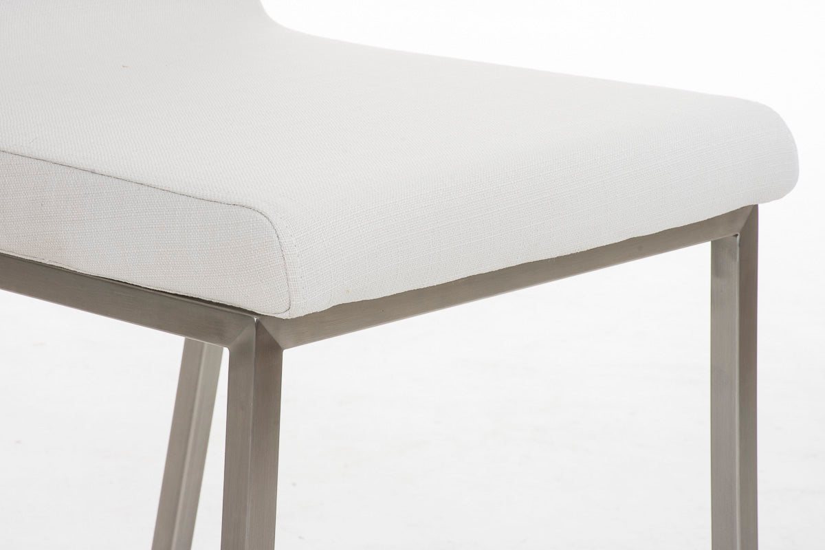 TPFLiving Esszimmerstuhl Colle Stoff Gestell Edelstahl gebürstet TPFLiving Esszimmerstuhl Colle Stoff Gestell Edelstahl gebürstet