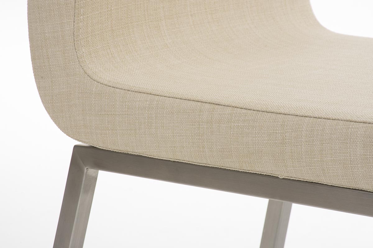 TPFLiving Esszimmerstuhl Colle Stoff Gestell Edelstahl gebürstet TPFLiving Esszimmerstuhl Colle Stoff Gestell Edelstahl gebürstet