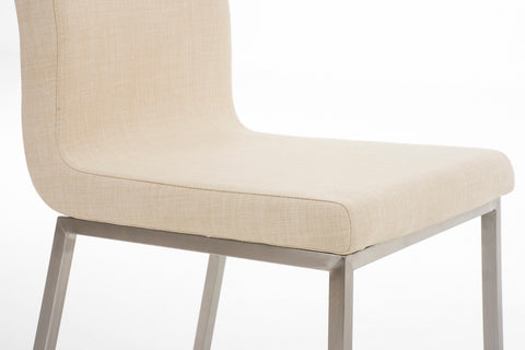 TPFLiving Esszimmerstuhl Colle Stoff Gestell Edelstahl gebürstet TPFLiving Esszimmerstuhl Colle Stoff Gestell Edelstahl gebürstet