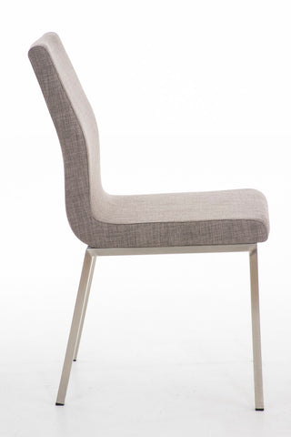 TPFLiving Esszimmerstuhl Colle Stoff Gestell Edelstahl gebürstet TPFLiving Esszimmerstuhl Colle Stoff Gestell Edelstahl gebürstet