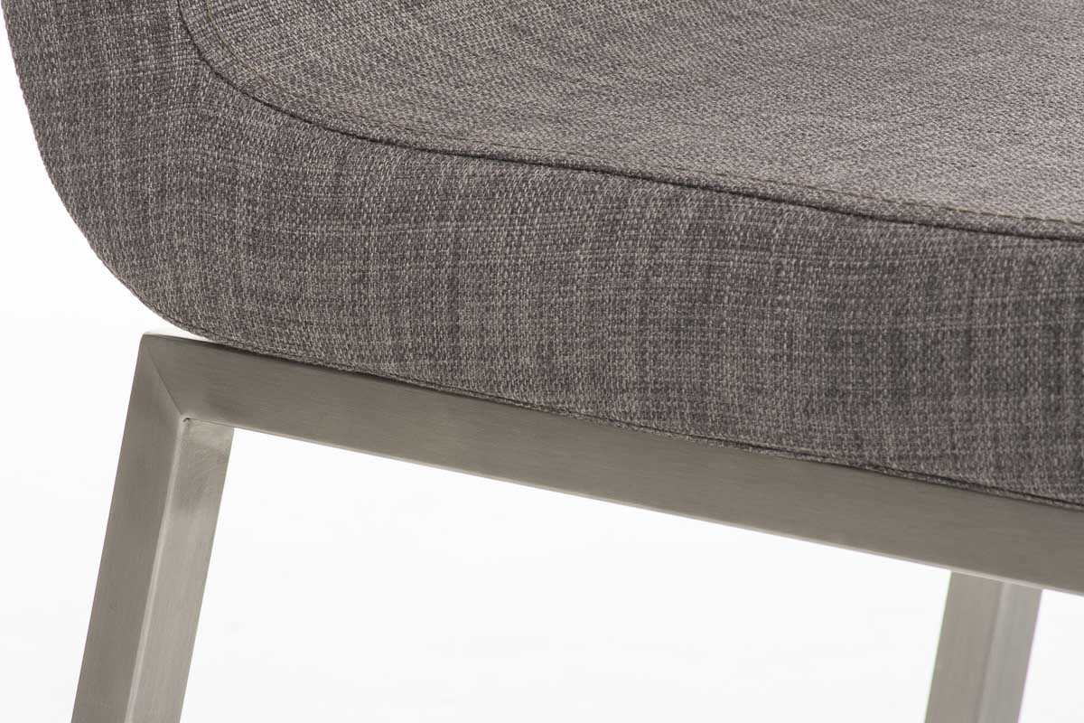 TPFLiving Esszimmerstuhl Colle Stoff Gestell Edelstahl gebürstet TPFLiving Esszimmerstuhl Colle Stoff Gestell Edelstahl gebürstet