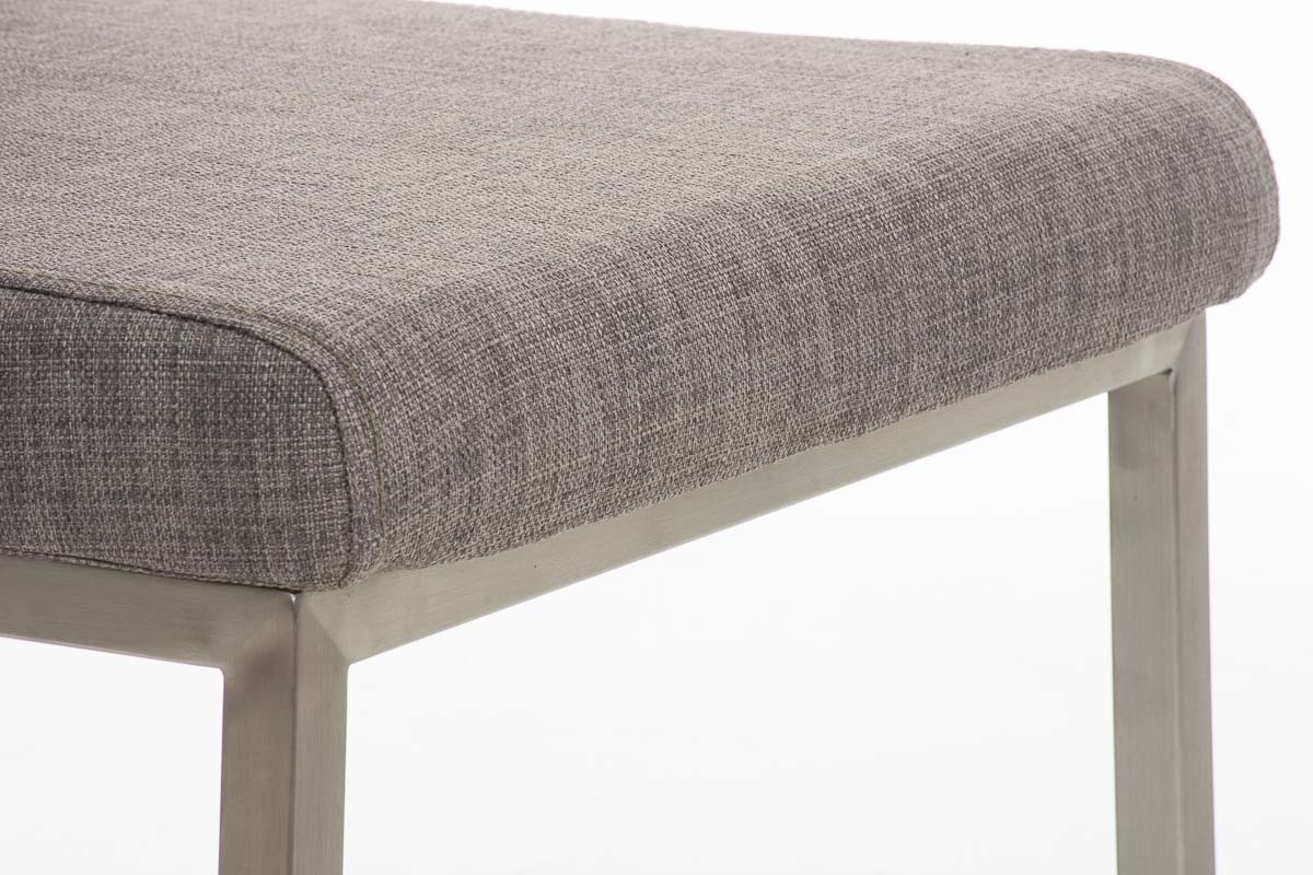 TPFLiving Esszimmerstuhl Colle Stoff Gestell Edelstahl gebürstet TPFLiving Esszimmerstuhl Colle Stoff Gestell Edelstahl gebürstet