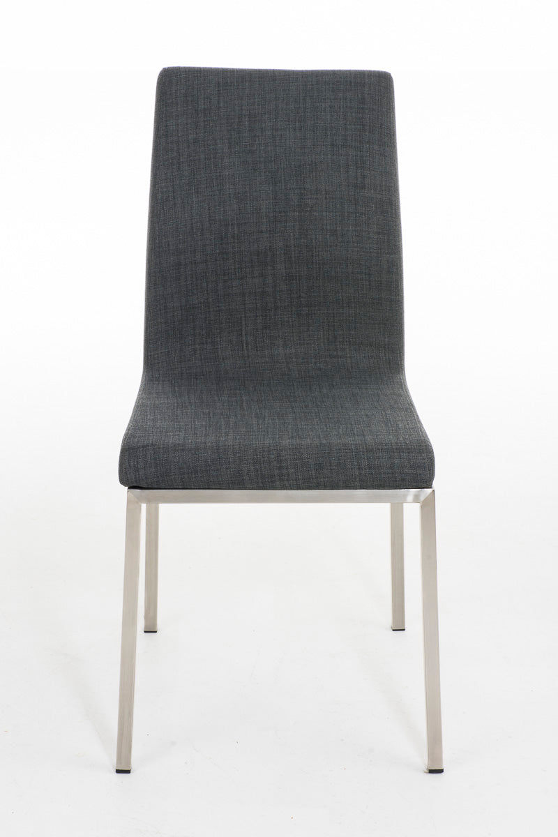 TPFLiving Esszimmerstuhl Colle Stoff Gestell Edelstahl gebürstet TPFLiving Esszimmerstuhl Colle Stoff Gestell Edelstahl gebürstet