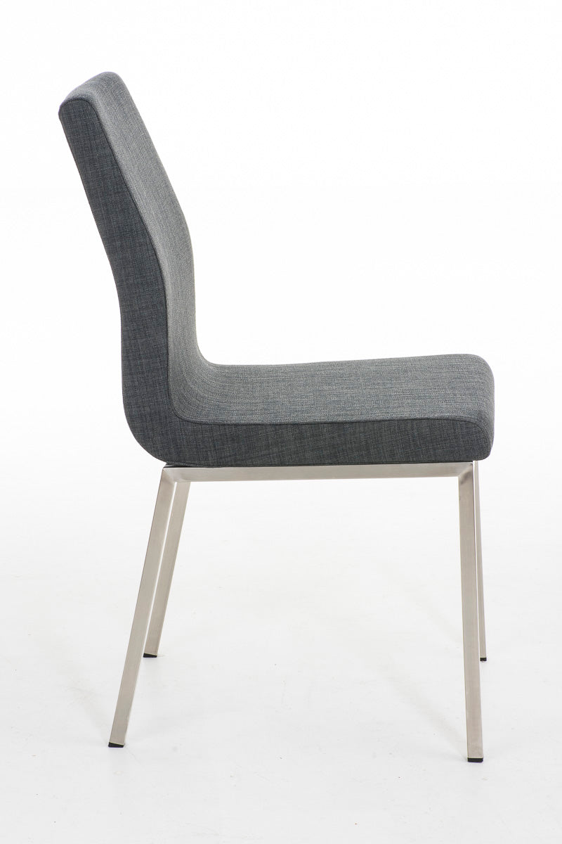 TPFLiving Esszimmerstuhl Colle Stoff Gestell Edelstahl gebürstet TPFLiving Esszimmerstuhl Colle Stoff Gestell Edelstahl gebürstet