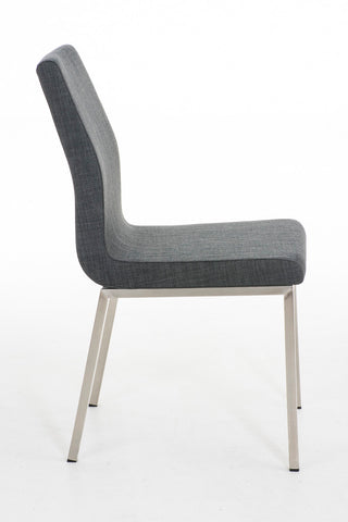 TPFLiving Esszimmerstuhl Colle Stoff Gestell Edelstahl gebürstet TPFLiving Esszimmerstuhl Colle Stoff Gestell Edelstahl gebürstet