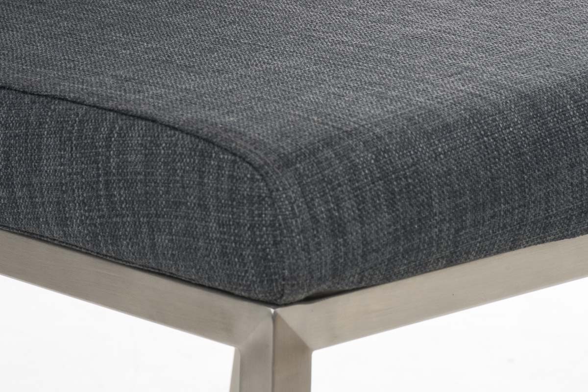 TPFLiving Esszimmerstuhl Colle Stoff Gestell Edelstahl gebürstet TPFLiving Esszimmerstuhl Colle Stoff Gestell Edelstahl gebürstet