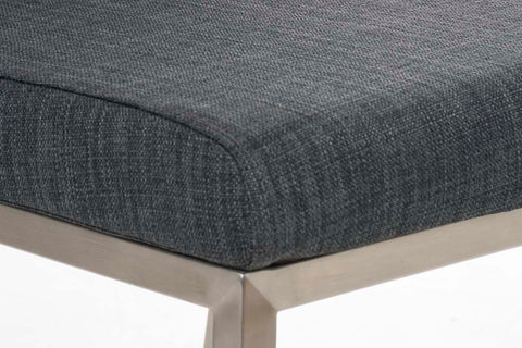 TPFLiving Esszimmerstuhl Colle Stoff Gestell Edelstahl gebürstet TPFLiving Esszimmerstuhl Colle Stoff Gestell Edelstahl gebürstet