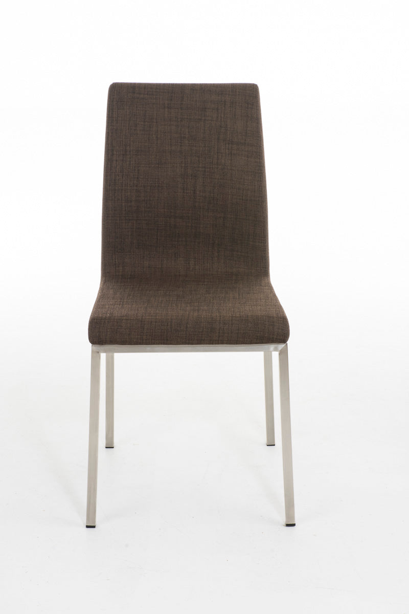 TPFLiving Esszimmerstuhl Colle Stoff Gestell Edelstahl gebürstet TPFLiving Esszimmerstuhl Colle Stoff Gestell Edelstahl gebürstet