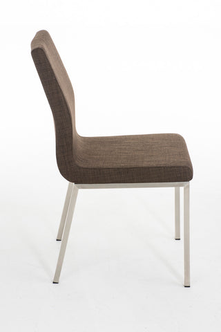 TPFLiving Esszimmerstuhl Colle Stoff Gestell Edelstahl gebürstet TPFLiving Esszimmerstuhl Colle Stoff Gestell Edelstahl gebürstet