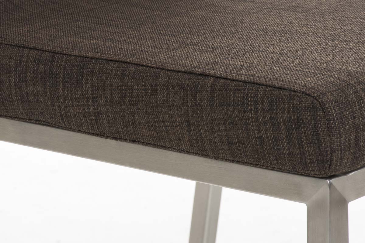 TPFLiving Esszimmerstuhl Colle Stoff Gestell Edelstahl gebürstet TPFLiving Esszimmerstuhl Colle Stoff Gestell Edelstahl gebürstet