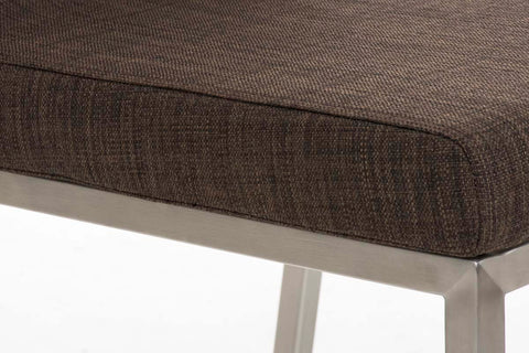 TPFLiving Esszimmerstuhl Colle Stoff Gestell Edelstahl gebürstet TPFLiving Esszimmerstuhl Colle Stoff Gestell Edelstahl gebürstet