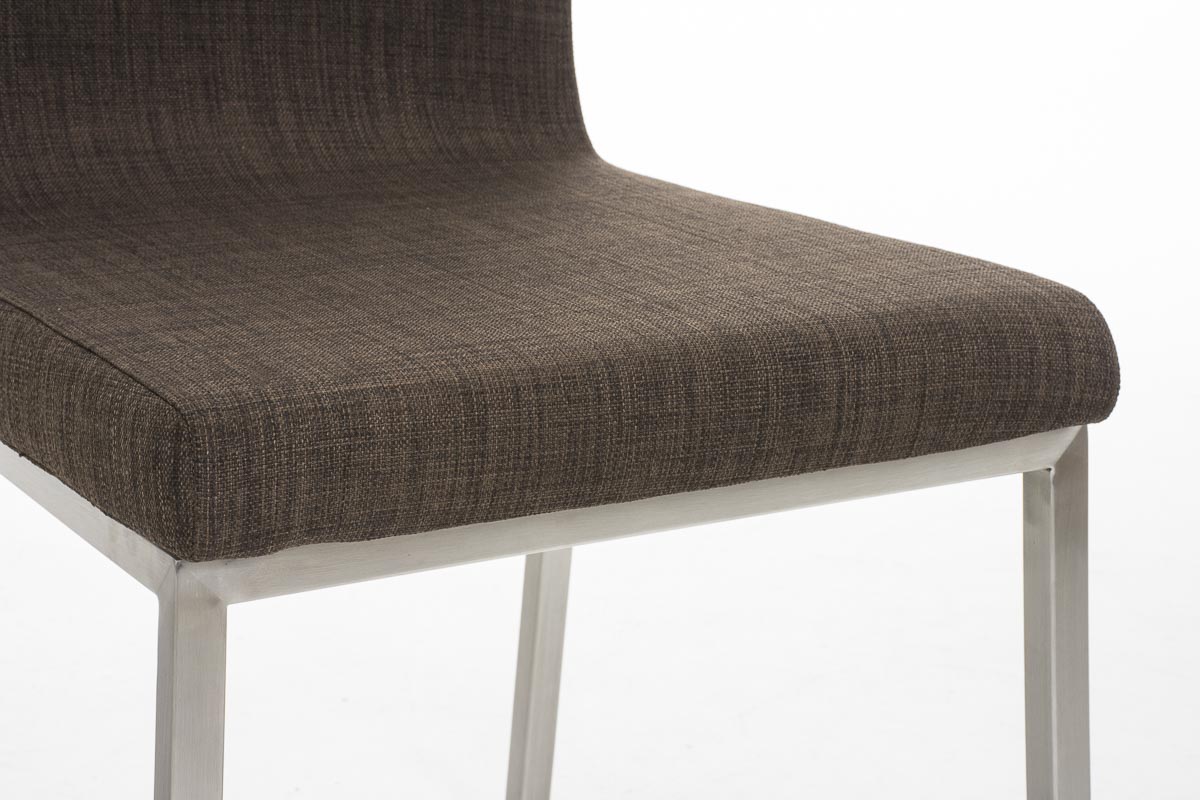 TPFLiving Esszimmerstuhl Colle Stoff Gestell Edelstahl gebürstet TPFLiving Esszimmerstuhl Colle Stoff Gestell Edelstahl gebürstet