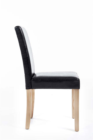 TPFLiving Esszimmerstuhl Ines Kunstleder Gestell Holz Natura TPFLiving Esszimmerstuhl Ines Kunstleder Gestell Holz Natura