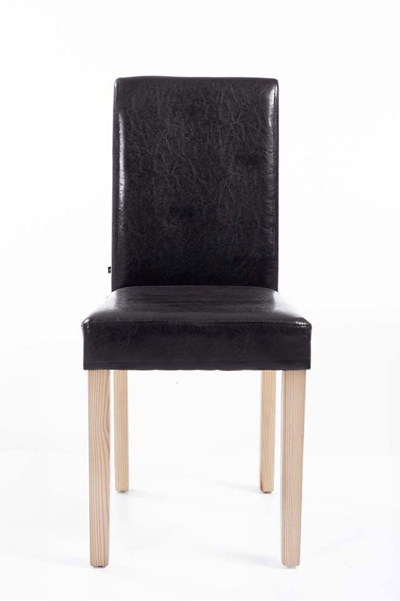 TPFLiving Esszimmerstuhl Ines Kunstleder Gestell Holz Natura TPFLiving Esszimmerstuhl Ines Kunstleder Gestell Holz Natura