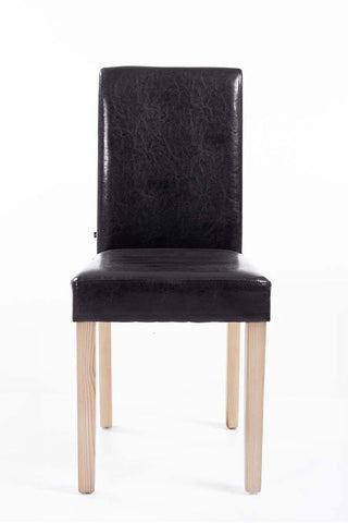 TPFLiving Esszimmerstuhl Ines Kunstleder Gestell Holz Natura TPFLiving Esszimmerstuhl Ines Kunstleder Gestell Holz Natura