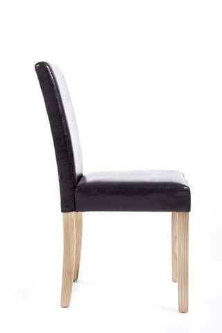 TPFLiving Esszimmerstuhl Ines Kunstleder Gestell Holz Natura TPFLiving Esszimmerstuhl Ines Kunstleder Gestell Holz Natura