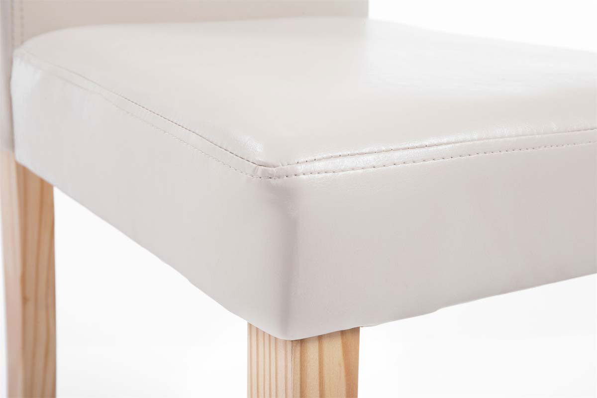 TPFLiving Esszimmerstuhl Ines Kunstleder Gestell Holz Natura TPFLiving Esszimmerstuhl Ines Kunstleder Gestell Holz Natura