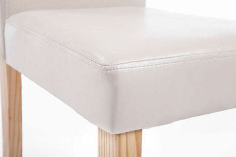 TPFLiving Esszimmerstuhl Ines Kunstleder Gestell Holz Natura TPFLiving Esszimmerstuhl Ines Kunstleder Gestell Holz Natura