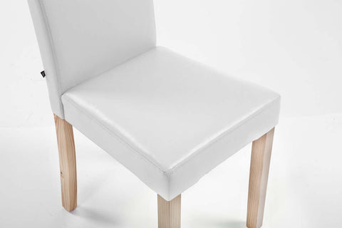 TPFLiving Esszimmerstuhl Ines Kunstleder Gestell Holz Natura TPFLiving Esszimmerstuhl Ines Kunstleder Gestell Holz Natura