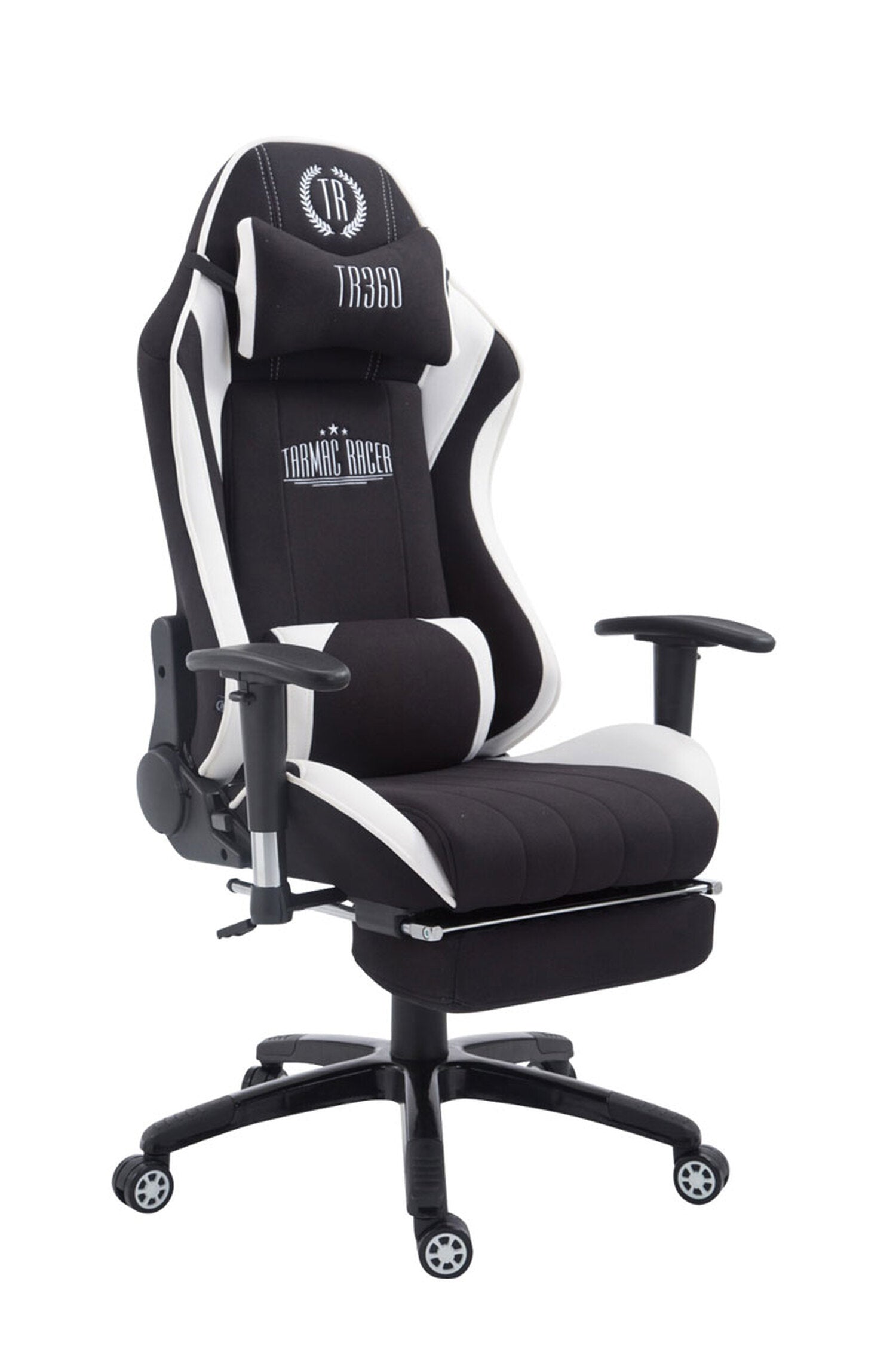 TPFLiving Racing Bürostuhl Shiva Stoff mit Fußablage TPFLiving Racing Bürostuhl Shiva Stoff mit Fußablage