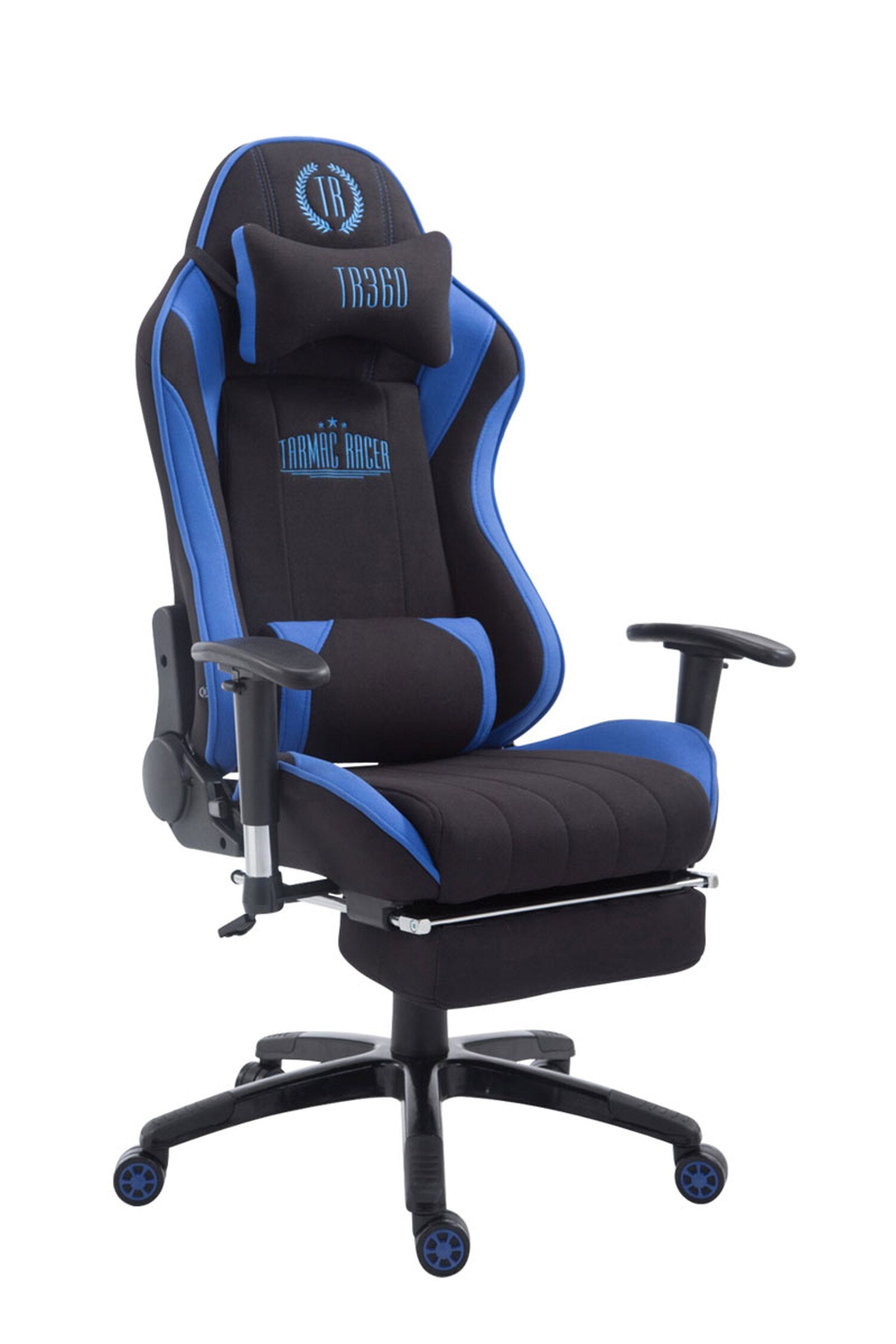 TPFLiving Racing Bürostuhl Shiva Stoff mit Fußablage TPFLiving Racing Bürostuhl Shiva Stoff mit Fußablage