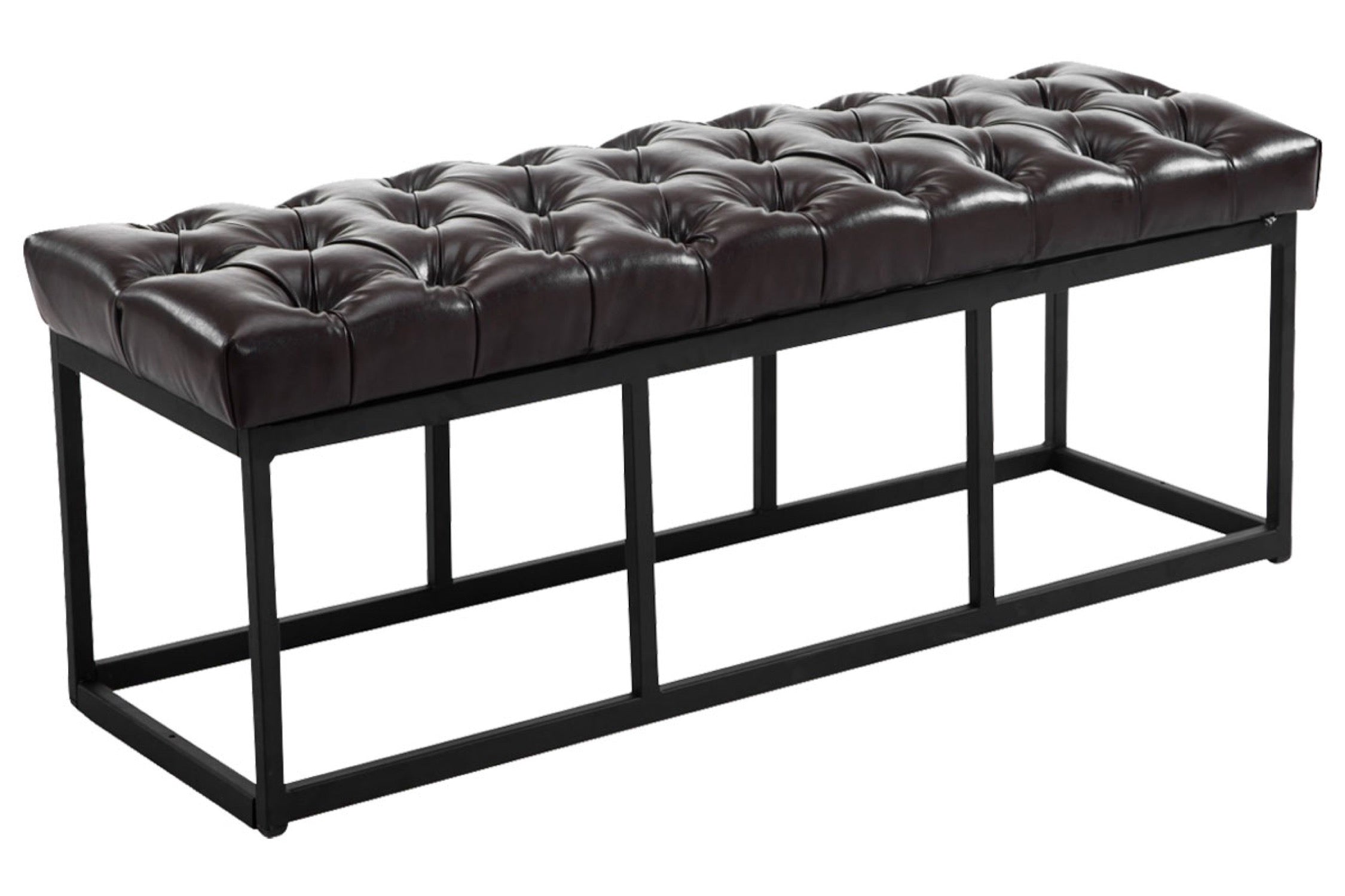 TPFLiving Sitzbank Amor Kunstleder - Gestell matt schwarz - 120 TPFLiving Sitzbank Amor Kunstleder - Gestell matt schwarz - 120