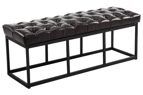 TPFLiving Sitzbank Amor Kunstleder - Gestell matt schwarz - 120 TPFLiving Sitzbank Amor Kunstleder - Gestell matt schwarz - 120