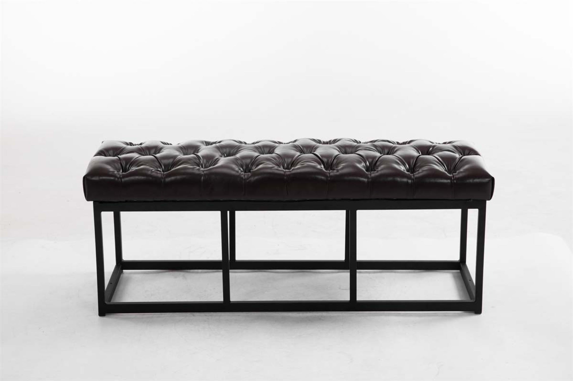 TPFLiving Sitzbank Amor Kunstleder - Gestell matt schwarz - 120 TPFLiving Sitzbank Amor Kunstleder - Gestell matt schwarz - 120