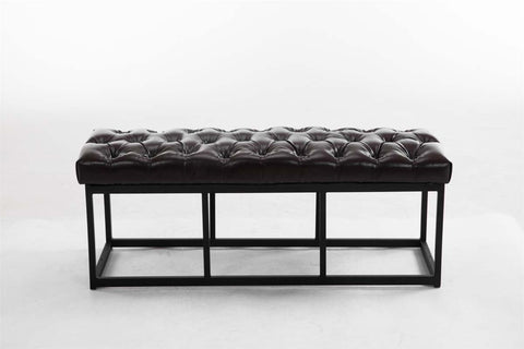 TPFLiving Sitzbank Amor Kunstleder - Gestell matt schwarz - 120 TPFLiving Sitzbank Amor Kunstleder - Gestell matt schwarz - 120