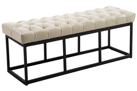 TPFLiving Sitzbank Amor Kunstleder - Gestell matt schwarz - 120 TPFLiving Sitzbank Amor Kunstleder - Gestell matt schwarz - 120