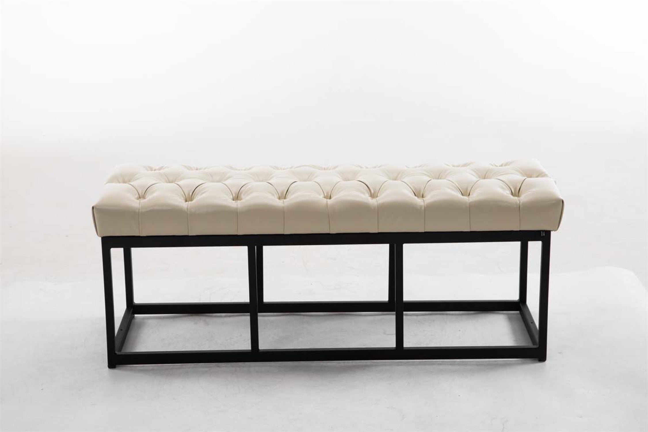 TPFLiving Sitzbank Amor Kunstleder - Gestell matt schwarz - 120 TPFLiving Sitzbank Amor Kunstleder - Gestell matt schwarz - 120