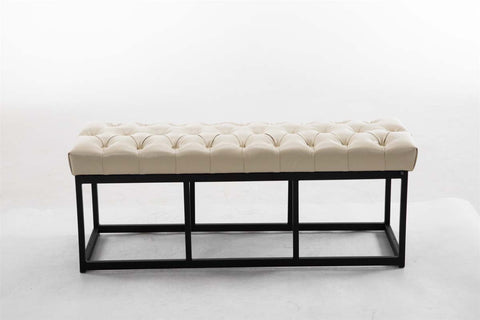 TPFLiving Sitzbank Amor Kunstleder - Gestell matt schwarz - 120 TPFLiving Sitzbank Amor Kunstleder - Gestell matt schwarz - 120