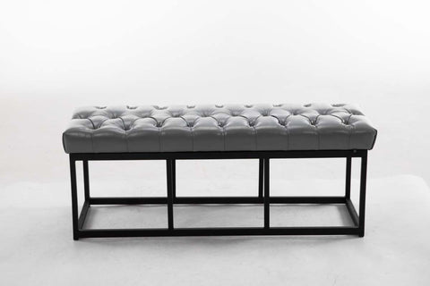 TPFLiving Sitzbank Amor Kunstleder - Gestell matt schwarz - 120 TPFLiving Sitzbank Amor Kunstleder - Gestell matt schwarz - 120