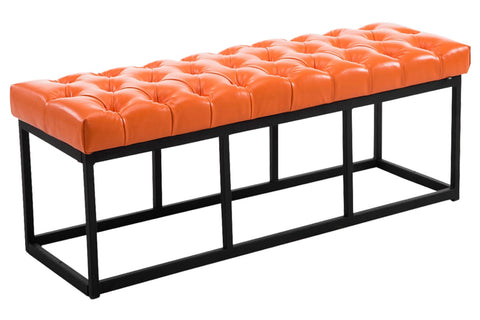 TPFLiving Sitzbank Amor Kunstleder - Gestell matt schwarz - 120 TPFLiving Sitzbank Amor Kunstleder - Gestell matt schwarz - 120