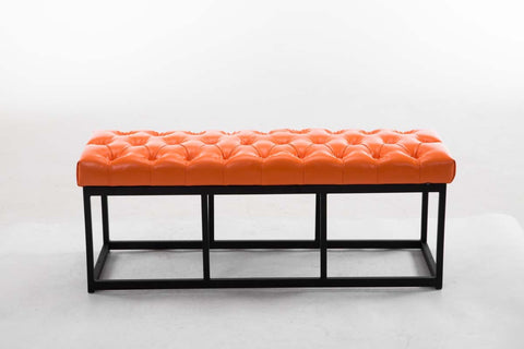 TPFLiving Sitzbank Amor Kunstleder - Gestell matt schwarz - 120 TPFLiving Sitzbank Amor Kunstleder - Gestell matt schwarz - 120