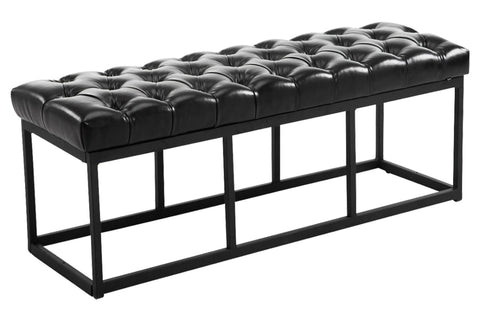 TPFLiving Sitzbank Amor Kunstleder - Gestell matt schwarz - 120 TPFLiving Sitzbank Amor Kunstleder - Gestell matt schwarz - 120