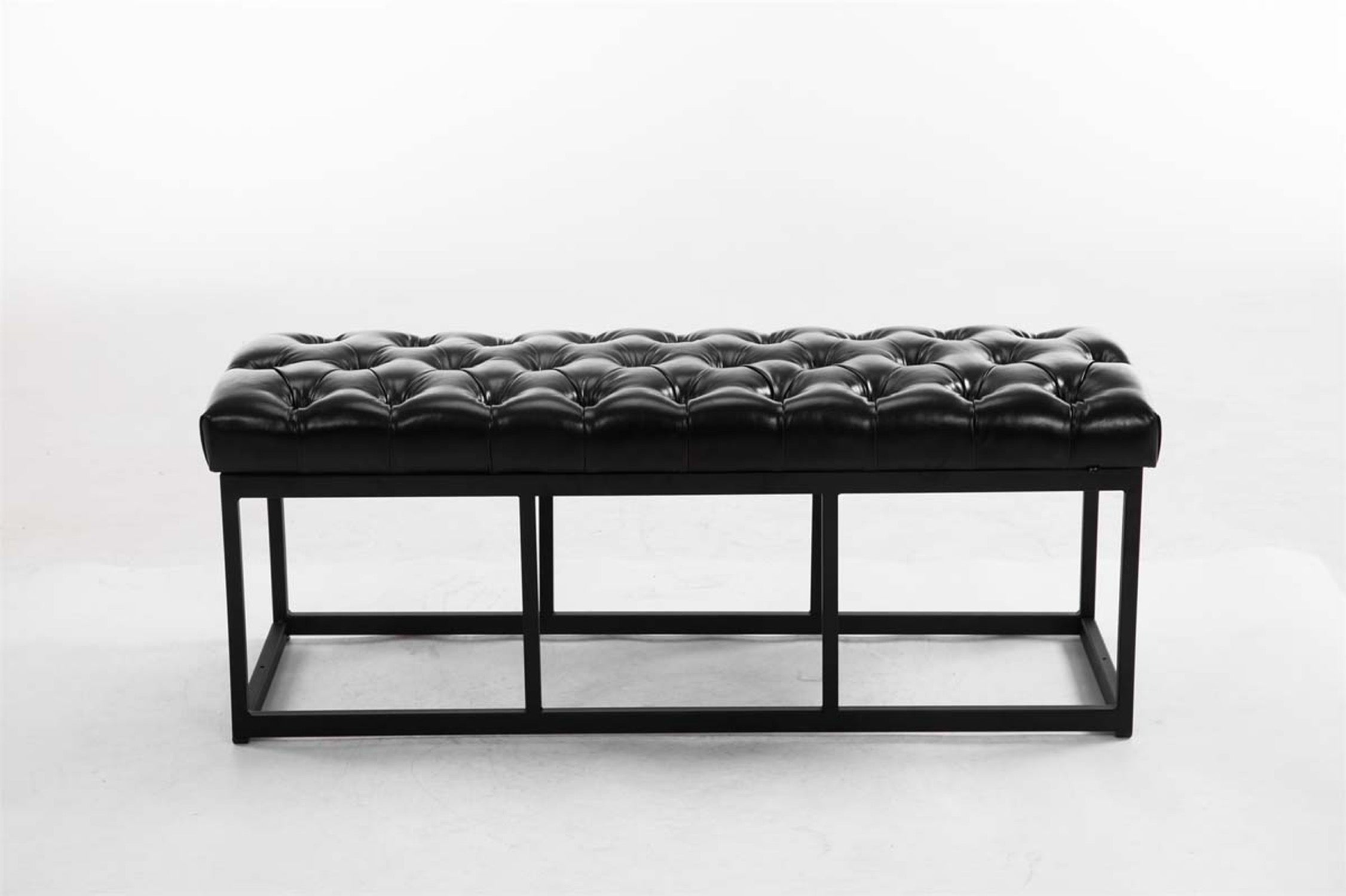 TPFLiving Sitzbank Amor Kunstleder - Gestell matt schwarz - 120 TPFLiving Sitzbank Amor Kunstleder - Gestell matt schwarz - 120