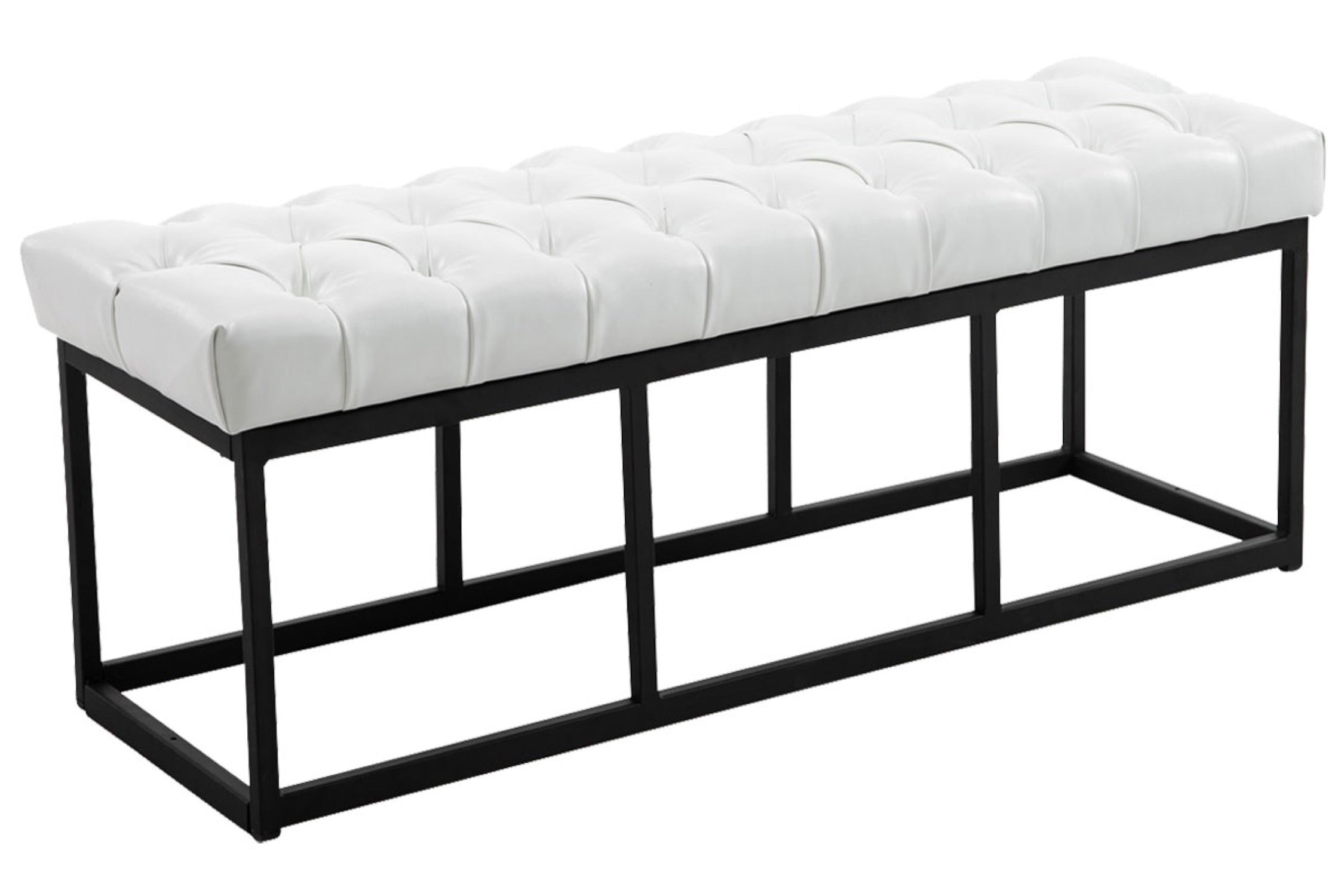 TPFLiving Sitzbank Amor Kunstleder - Gestell matt schwarz - 120 TPFLiving Sitzbank Amor Kunstleder - Gestell matt schwarz - 120